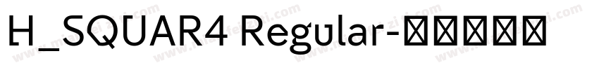 H_SQUAR4 Regular字体转换